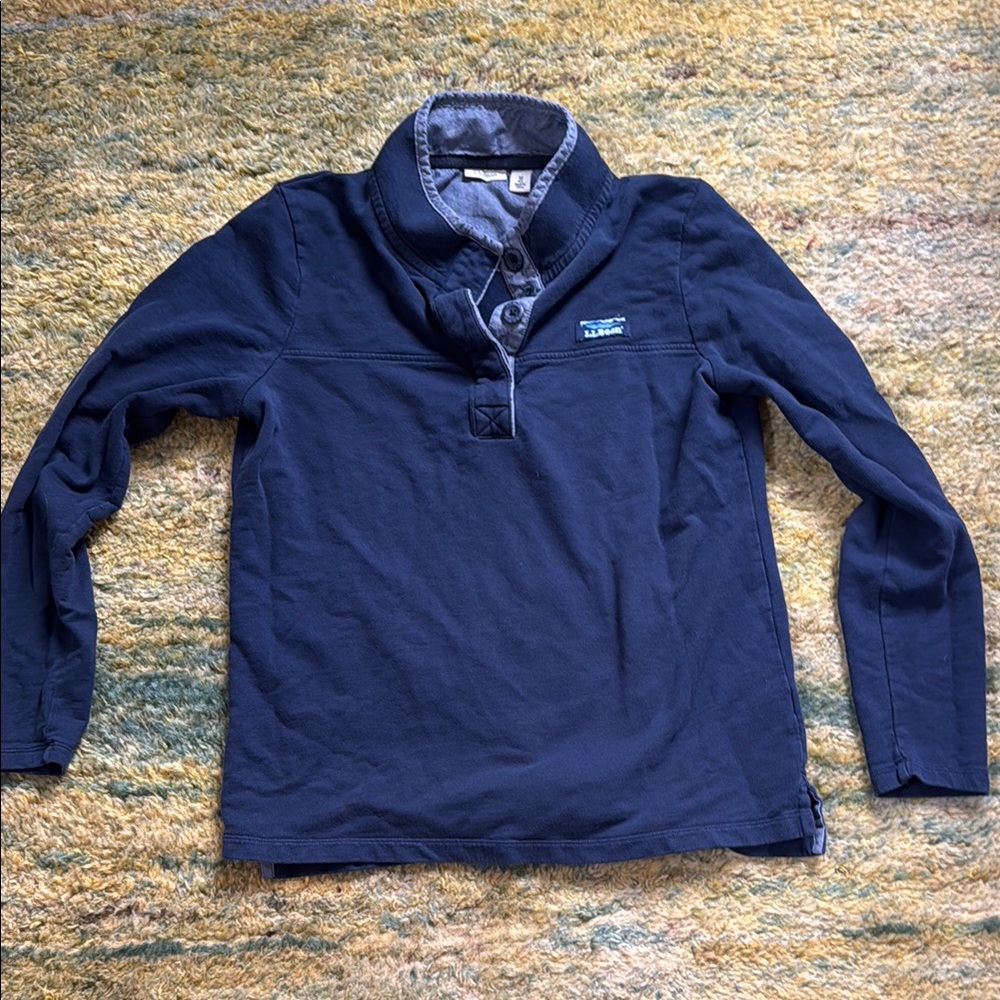 L.L. Bean Dark Blue Button-Up Shirt